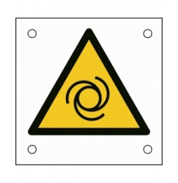 Znak bezpieczeństwa ISO – Uwaga, automatyczna aktywacja, W/W018/NT/ALU05-50X50-1