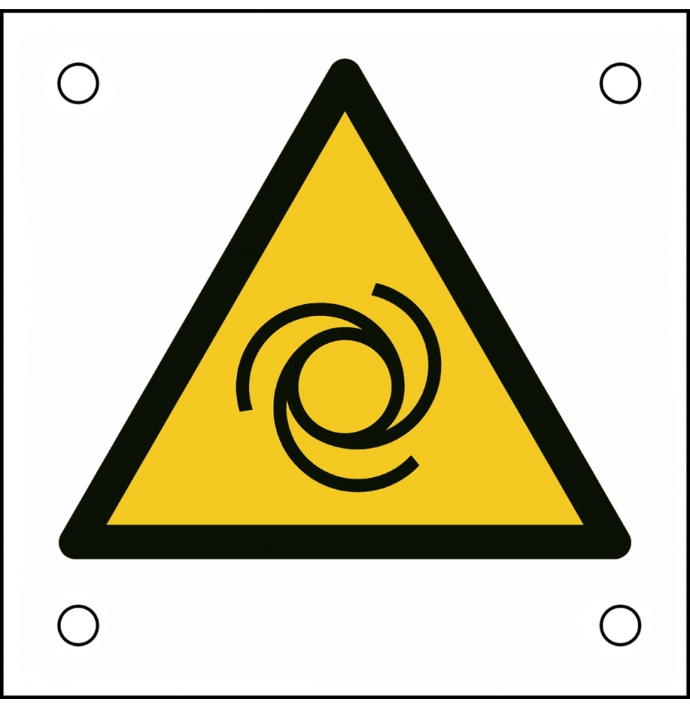 Znak bezpieczeństwa ISO – Uwaga, automatyczna aktywacja, W/W018/NT/ALU05-50X50-1