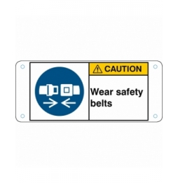Znak bezpieczeństwa ISO – Nakaz stosowania pasów bezpieczeństwa, M/M020/EN283-ALU05-120X50/1-B