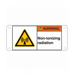 Znak bezpieczeństwa ISO – Promieniowanie niejonizujące, W/W005/EN429-ALU05-120X50/1-B