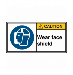 Znak bezpieczeństwa ISO – Nakaz stosowania ochrony twarzy, M/M013/EN274-PEUL-100X50/1-B