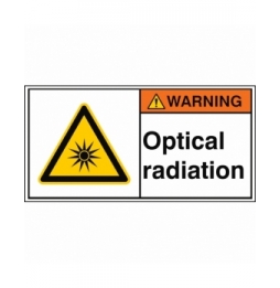 Znak bezpieczeństwa ISO – Promieniowanie optyczne, W/W027/EN512-PEUL-100X50/1-B