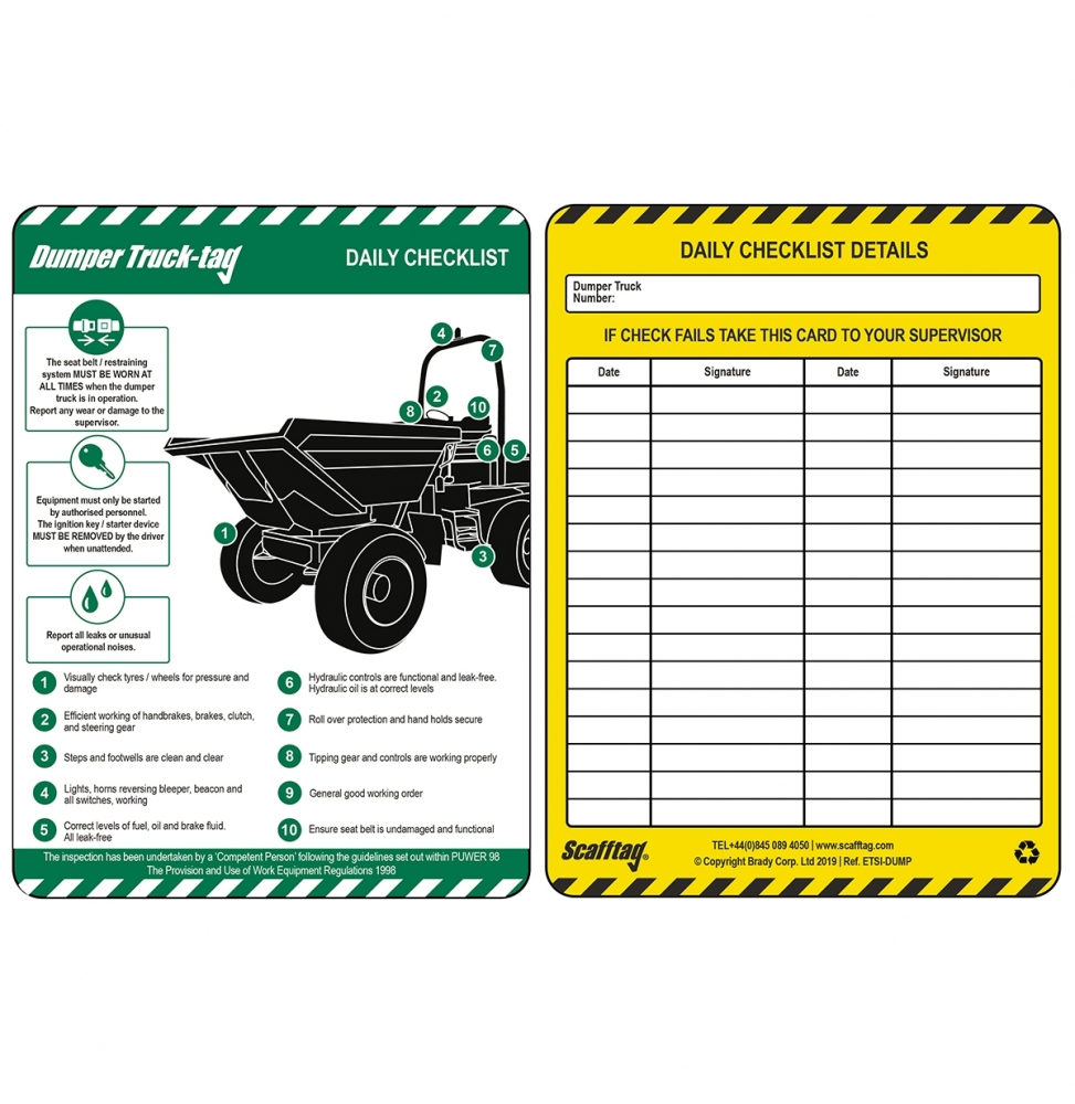 Dumper Truck Tag (50szt.), ENT-GB-ETSI-DMP-50