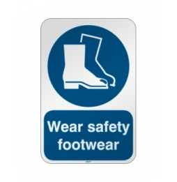 Znak bezpieczeństwa ISO – Nakaz stosowania ochrony stóp, M/M008/EN284/RFL-390X590-1