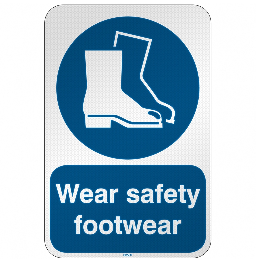 Znak bezpieczeństwa ISO – Nakaz stosowania ochrony stóp, M/M008/EN284/RFL-390X590-1