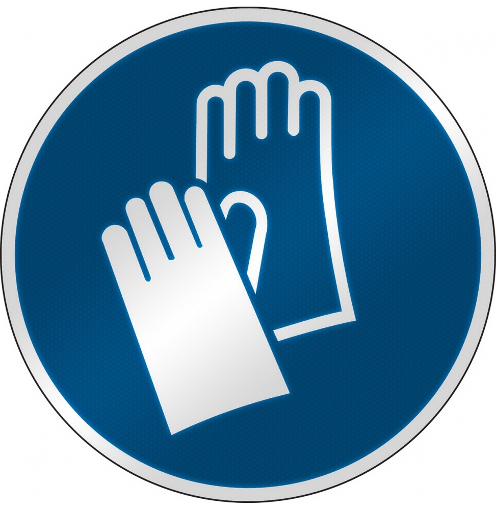 Znak bezpieczeństwa ISO – Nakaz stosowania ochrony rąk, M/M009/NT/RFL-DIA395-1