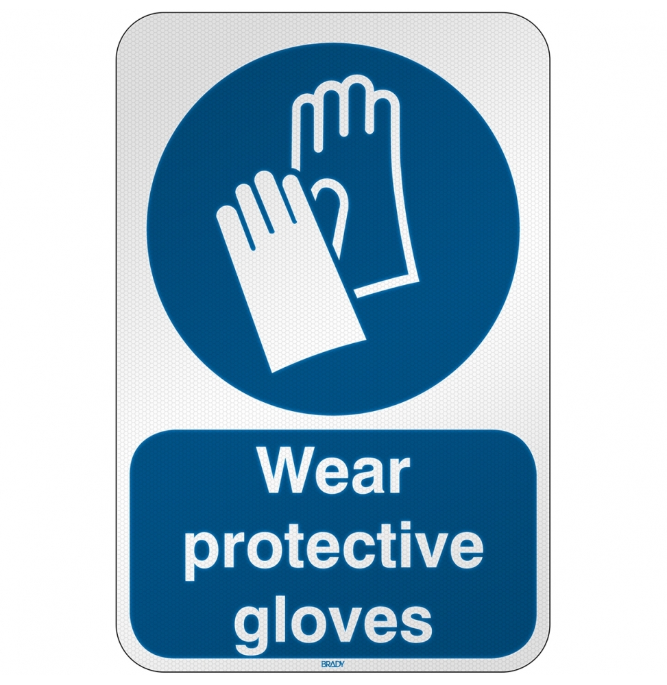 Znak bezpieczeństwa ISO – Nakaz stosowania ochrony rąk, M/M009/EN281/RFL-390X590-1