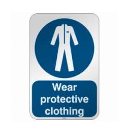 Znak bezpieczeństwa ISO – Nakaz stosowania odzieży ochronnej, M/M010/EN68/RFL-390X590-1
