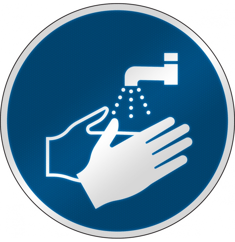 Znak bezpieczeństwa ISO – Nakaz mycia rąk, M/M011/NT/RFL-DIA395-1