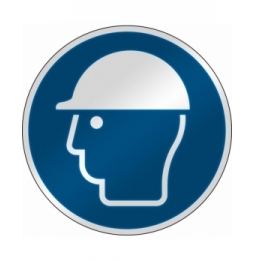 Znak bezpieczeństwa ISO – Nakaz stosowania ochrony głowy, M/M014/NT/RFL-DIA395-1