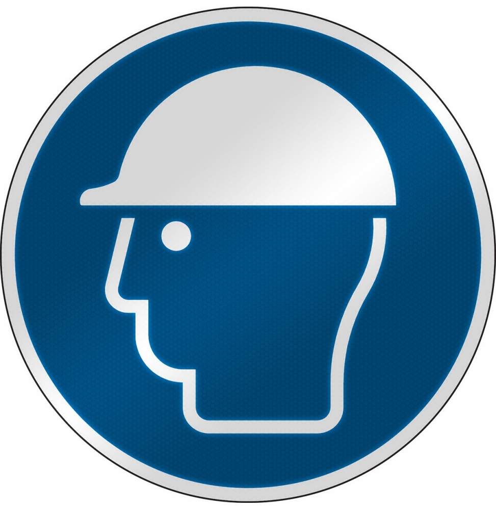 Znak bezpieczeństwa ISO – Nakaz stosowania ochrony głowy, M/M014/NT/RFL-DIA395-1