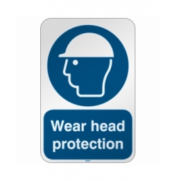 Znak bezpieczeństwa ISO – Nakaz stosowania ochrony głowy, M/M014/EN278/RFL-390X590-1