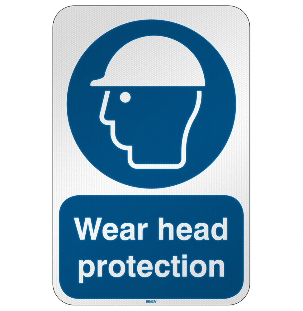 Znak bezpieczeństwa ISO – Nakaz stosowania ochrony głowy, M/M014/EN278/RFL-390X590-1