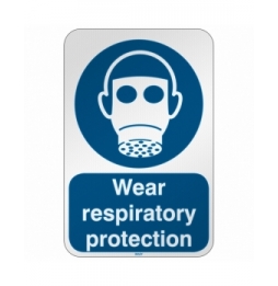 Znak bezpieczeństwa ISO – Nakaz stosowania ochrony dróg oddechowych, M/M017/EN282/RFL-390X590-1