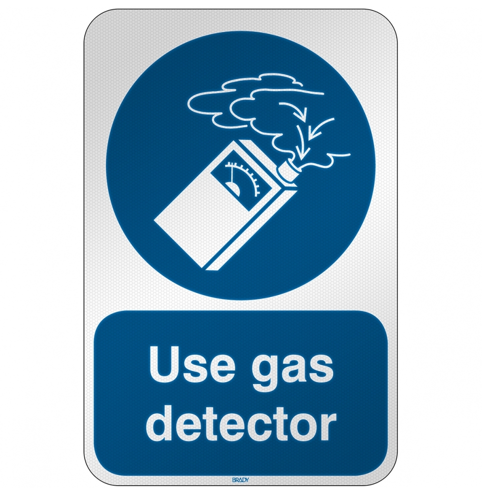 Znak bezpieczeństwa ISO – Nakaz stosowania detektora gazu, M/M048/EN520/RFL-390X590-1