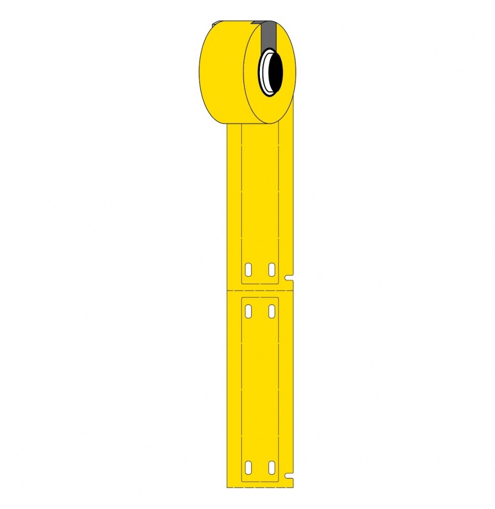 Przywieszki do kabli poliuretanowe żółte M61-15x75-7643-YL wym. 15.00 mm x 75.00 mm, 50 szt.