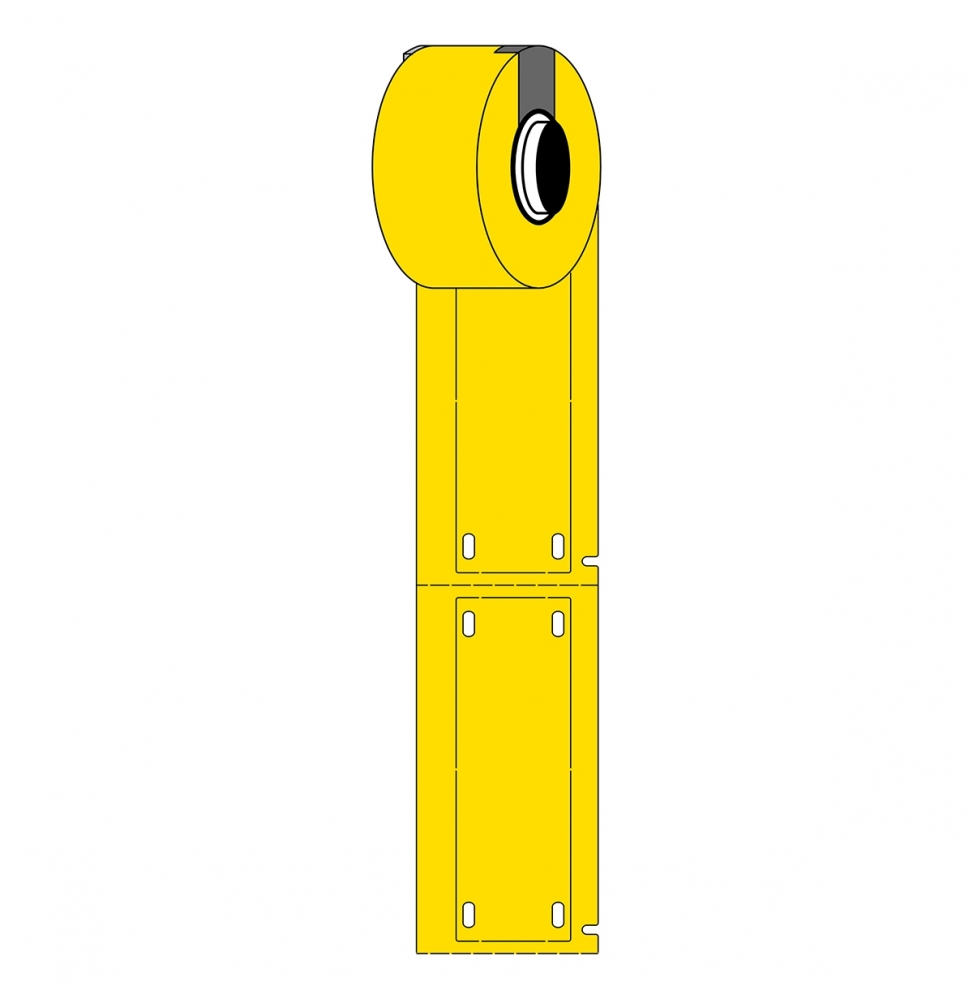 Przywieszki do kabli poliuretanowe żółte M61-25x75-7643-YL wym. 25.00 mm x 75.00 mm, 50 szt.