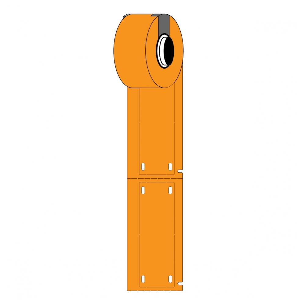 Przywieszki do kabli poliuretanowe pomarańczowe M61-25x75-7643-OR wym. 25.00 mm x 75.00 mm, 50 szt.