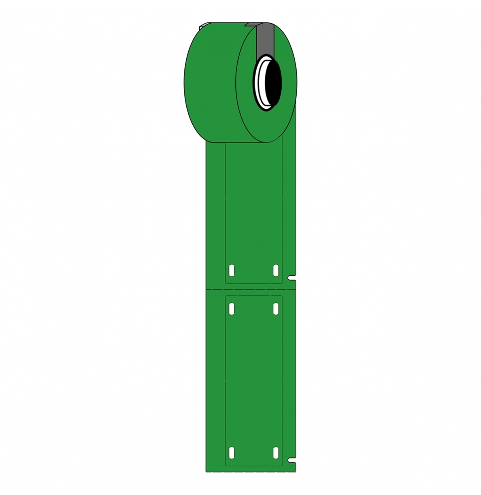 Przywieszki do kabli poliuretanowe zielone M61-25x75-7643-GN wym. 25.00 mm x 75.00 mm, 50 szt.