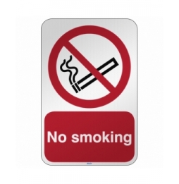 Znak bezpieczeństwa ISO - Zakaz palenia, P/P002/EN219/RFL-390X590-1