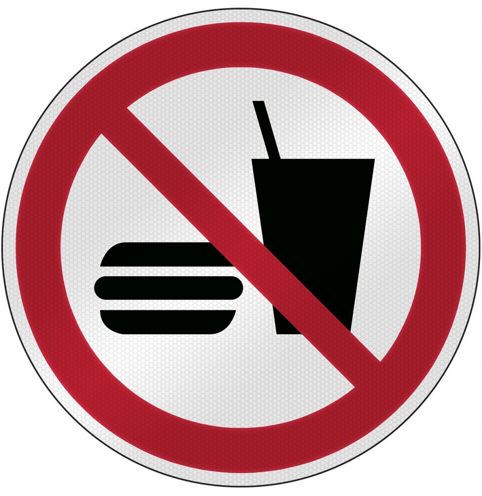 Znak bezpieczeństwa ISO - Zakaz spożywania posiłków i napojów, P/P022/NT/RFL-DIA395-1