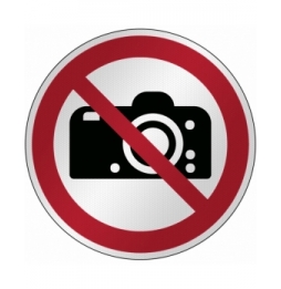 Znak bezpieczeństwa ISO - Zakaz fotografowania, P/P029/NT/RFL-DIA395-1