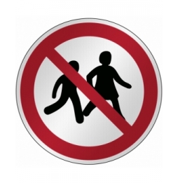 Znak bezpieczeństwa ISO - Zakaz wstępu dzieciom, P/P036/NT/RFL-DIA395-1