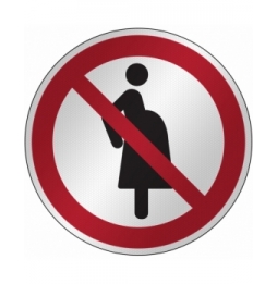 Znak bezpieczeństwa ISO - Zakaz wstępu dla kobiet w ciąży, P/P042/NT/RFL-DIA395-1