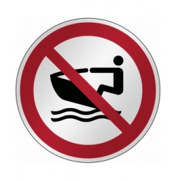 Znak bezpieczeństwa ISO - Zakaz używania skuterów wodnych, P/P057/NT/RFL-DIA395-1