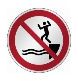 Znak bezpieczeństwa ISO - Zakaz wykonywania skoków do wody, P/P061/NT/RFL-DIA395-1