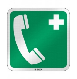 Znak bezpieczeństwa ISO - Telefon alarmowy, E/E004/NT/RFL-390x390-1