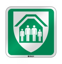 Znak bezpieczeństwa ISO - Miejsce bezpiecznego schronienia, E/E021/NT/RFL-390x390-1