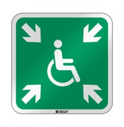 Znak bezpieczeństwa ISO- Miejsce zbiórki do ewakuacji dla osób niepełnosprawnych, E/E024/NT/RFL-390x390-1