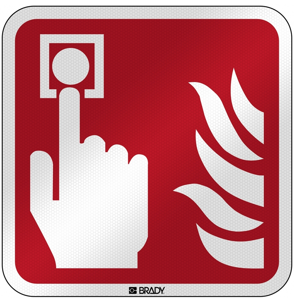 Znak bezpieczeństwa ISO - Alarm pożarowy, F/F005/NT/RFL-390x390-1