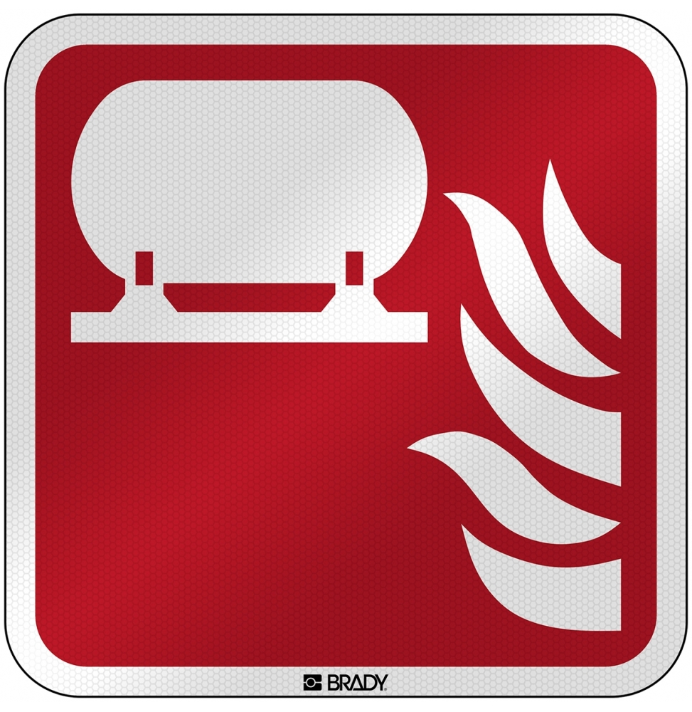 Znak bezpieczeństwa ISO - Stacjonarna instalacja przeciwpożarowa, F/F012/NT/RFL-390x390-1