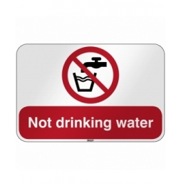 Znak bezpieczeństwa ISO - Woda niezdatna do picia, P/P005/EN224/RFL-590X390-1