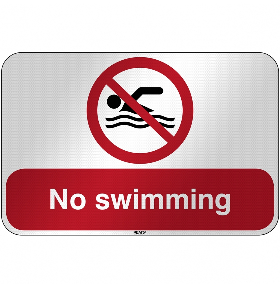 Znak bezpieczeństwa ISO - Zakaz pływania, P/P049/EN467/RFL-590X390-1