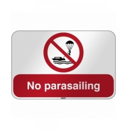 Znak bezpieczeństwa ISO - Zakaz uprawiania parasailingu, P/P066/EN484/RFL-590X390-1