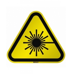 Znak bezpieczeństwa ISO - Ostrzeżenie przed wiązką laserową, W/W004/NT/RFL-TRI310-1