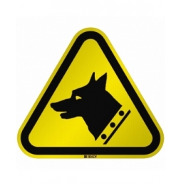 Znak bezpieczeństwa ISO - Ostrzeżenie przed psem stróżującym, W/W013/NT/RFL-TRI310-1