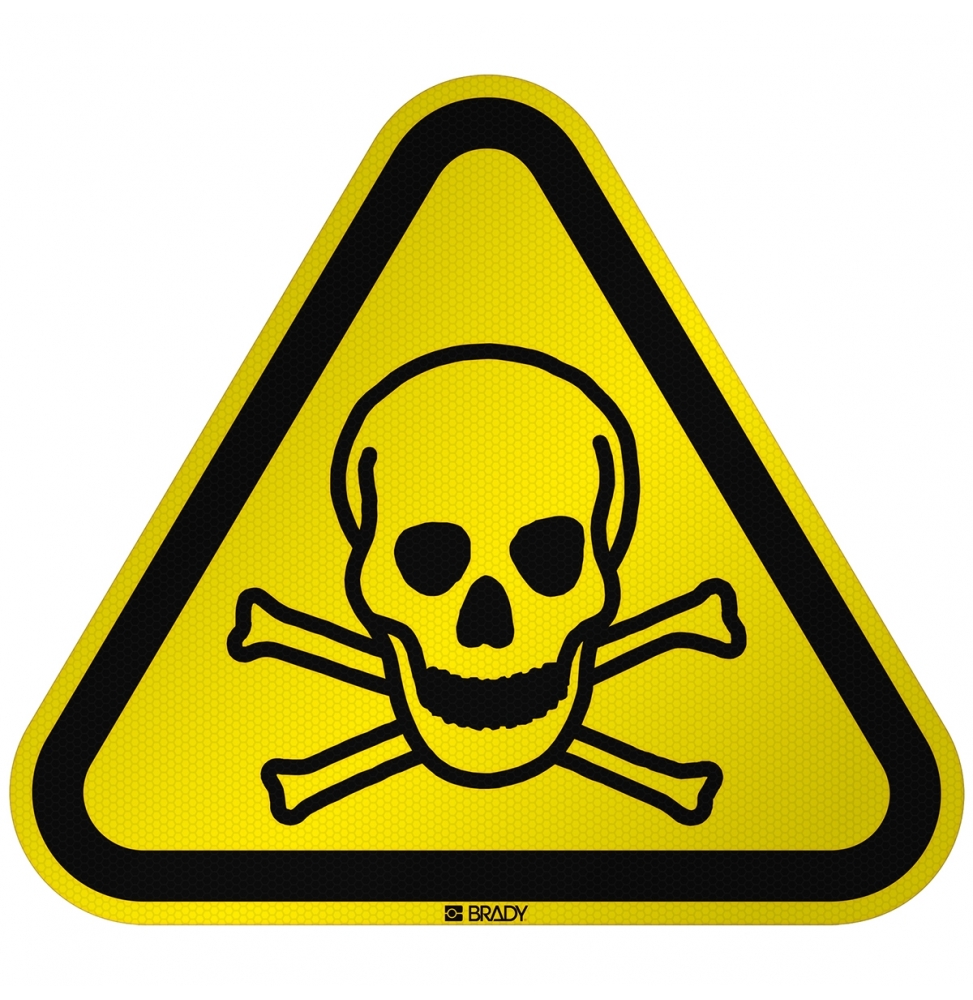 Znak bezpieczeństwa ISO - Ostrzeżenie przed materiałem toksycznym, W/W016/NT/RFL-TRI310-1