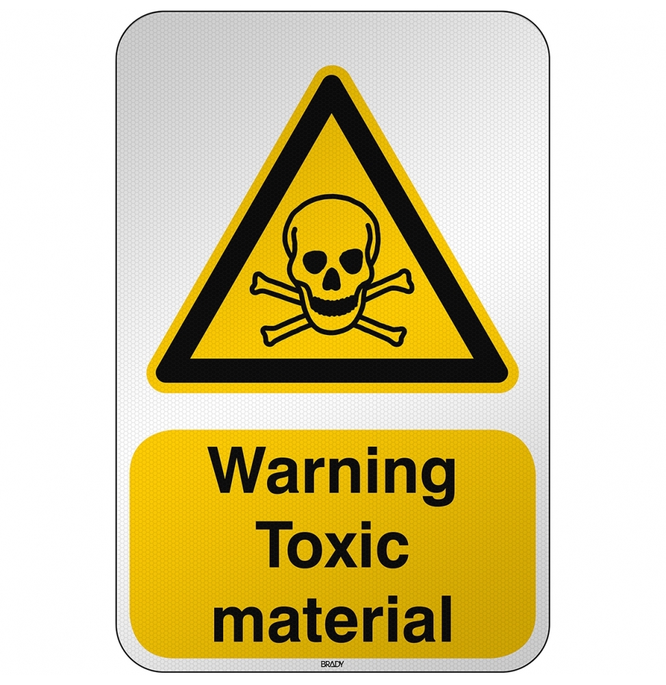 Znak bezpieczeństwa ISO - Ostrzeżenie przed materiałem toksycznym, W/W016/EN267/RFL-390X590-1