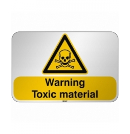 Znak bezpieczeństwa ISO - Ostrzeżenie przed materiałem toksycznym, W/W016/EN267/RFL-590X390-1