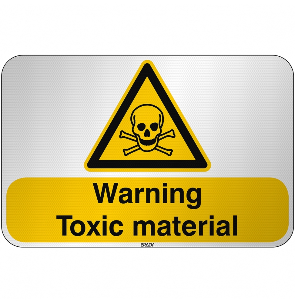 Znak bezpieczeństwa ISO - Ostrzeżenie przed materiałem toksycznym, W/W016/EN267/RFL-590X390-1