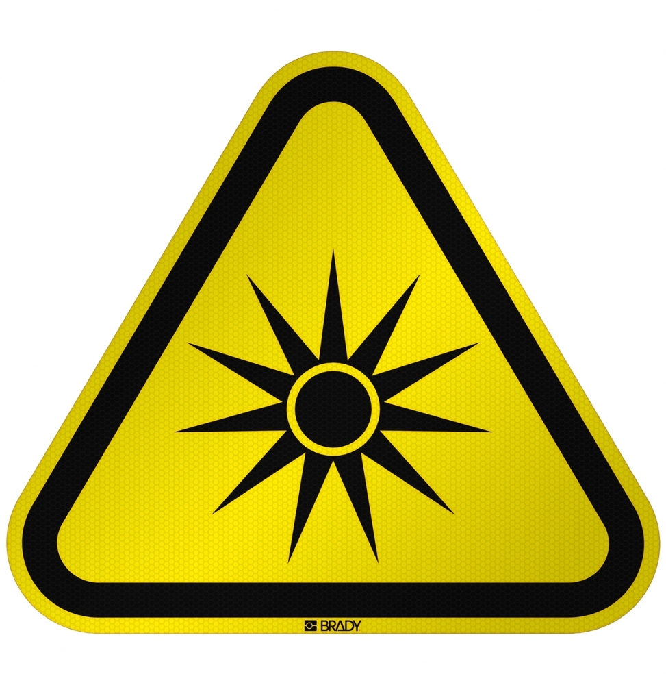 Znak bezpieczeństwa ISO - Ostrzeżenie przed promieniowaniem optycznym, W/W027/NT/RFL-TRI310-1