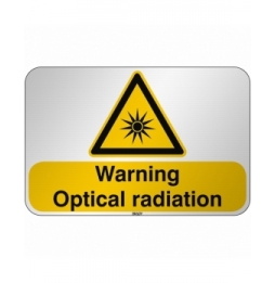 Znak bezpieczeństwa ISO - Ostrzeżenie przed promieniowaniem optycznym, W/W027/EN260/RFL-590X390-1