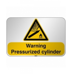 Znak bezpieczeństwa ISO - Ostrzeżenie przed butlą pod ciśnieniem, W/W029/EN227/RFL-590X390-1