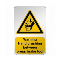 Ostrzeżenieprzed zgnieceniem dłoni między prasą i stopą, W/W030/EN410/RFL-390X590-1
