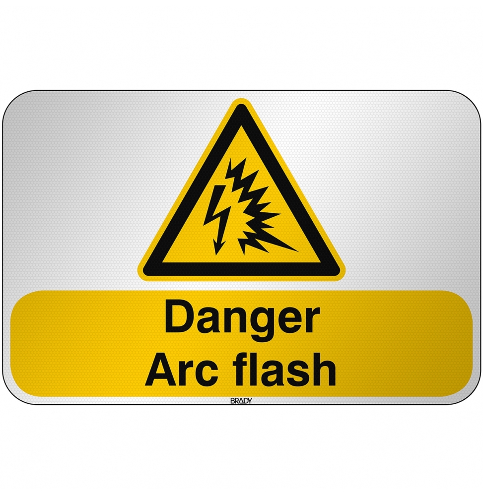 Znak bezpieczeństwa ISO - Ostrzeżenie przed łukiem elektrycznym, W/W042/EN298/RFL-590X390-1