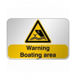 Znak bezpieczeństwa ISO - Ostrzeżenie przed torem wodnym, W/W058/EN501/RFL-590X390-1